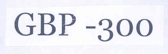 Gbp -300 (label) Device mark 1769273 Trademark