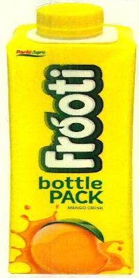 Parle Agro Frooti Bottle Pack Mango Drink Device mark 2654732 Trademark
