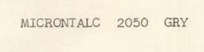 Microntalic 2050 Gry Device mark 707483 Trademark