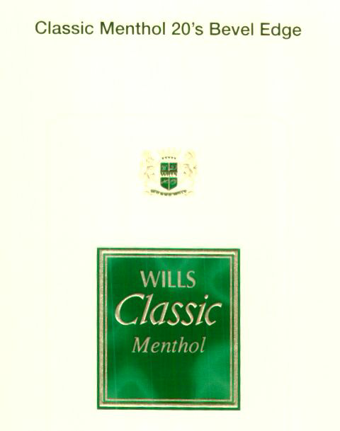 Wills Classic Menthol, Wills Shild De. (label) Device mark 1486636 Trademark