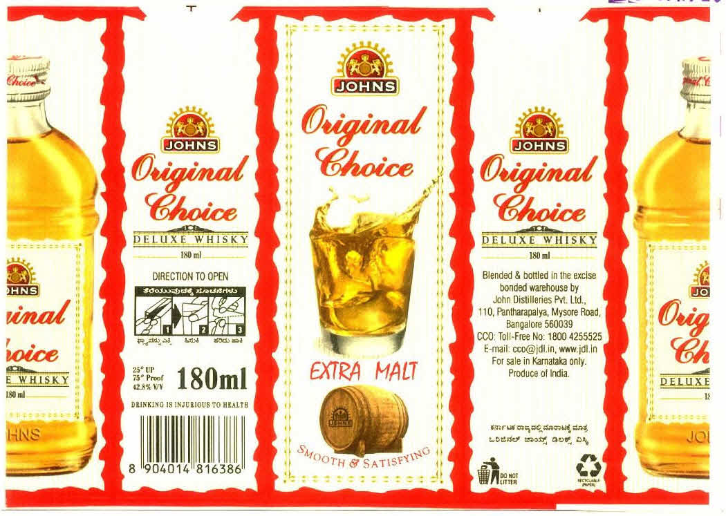 Original Choice Deluxe Whisky Device mark 2890233 Trademark