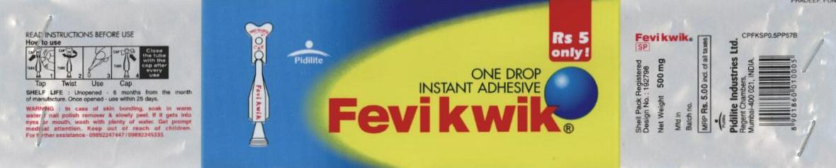 Fevikwik (label) Device mark 1643621 Trademark