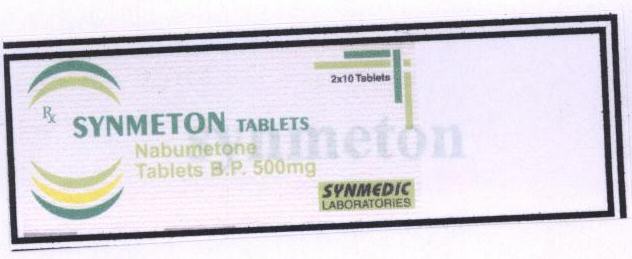 Synmeton Tablets (label) Device mark 1556601 Trademark