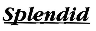 Splendid (device) Device mark 857070 Trademark