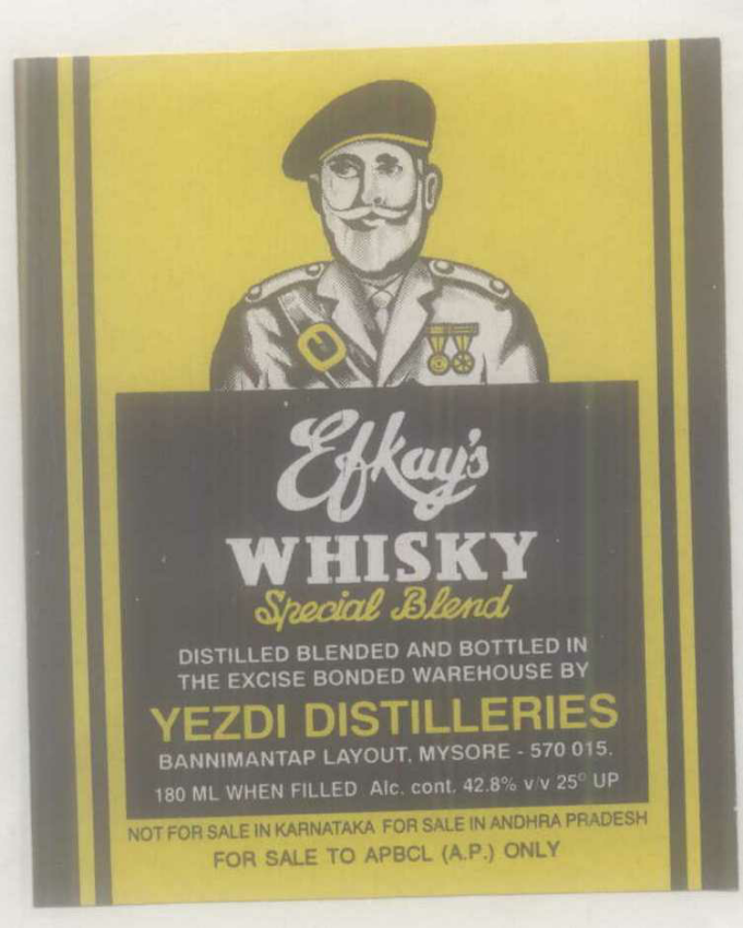 Efkay's Whisky (device) Device mark 472220 Trademark