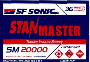 Sf Sonic Stanmaster Sm 20000(label) Device mark 2815794 Trademark