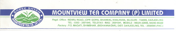 Shree Shyam . Mountview Tea Co. (p) Ltd. Device mark 1887423 Trademark