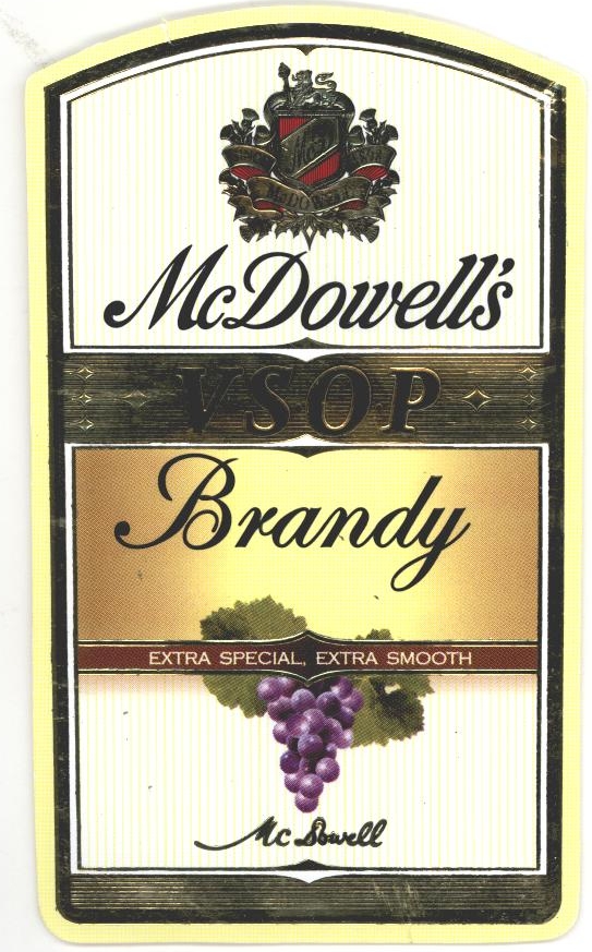 Mcdowell's Vsop Brandy Device mark 2182777 Trademark