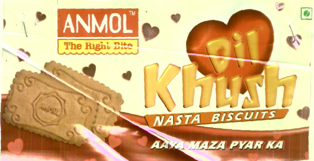 Dil Khush Nasta Biscuits ( Label) Device mark 1440521 Trademark