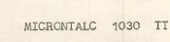 Micron Talc 1030 Tt Device mark 707296 Trademark