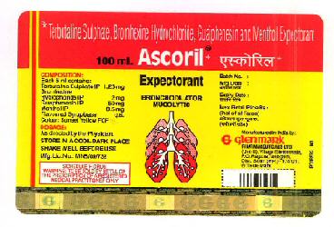 Ascoril Expectorant Device mark 2822886 Trademark