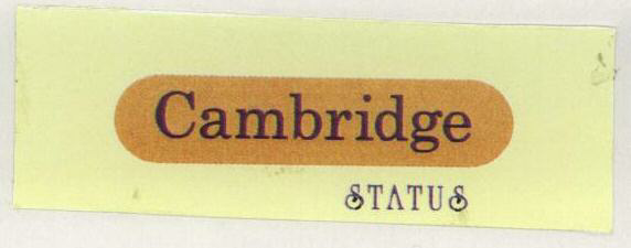 Cambridge Status (label) Device mark 1548692 Trademark