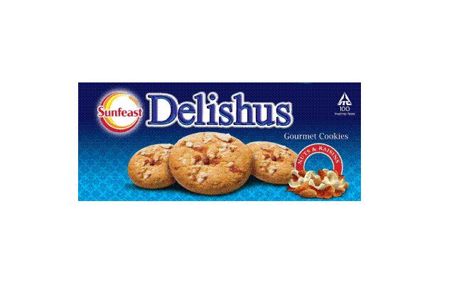 Sunfeast Delishus Gourmet Cookies Nuts & Raisins Device mark 2600005 Trademark