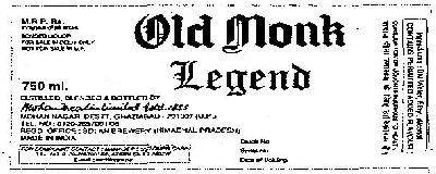 Old Monk Legend (label) Device mark 2336609 Trademark