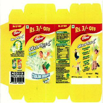 Dabur Glucoplus-c (label) Device mark 2505527 Trademark