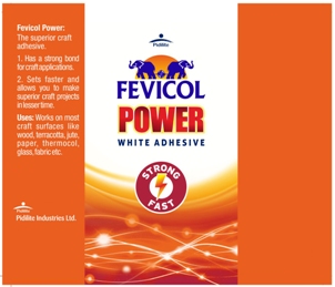Fevicol Power White Adhesive Label Device mark 2842854 Trademark