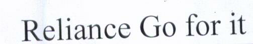 Reliance Go For It Device mark 1821582 Trademark