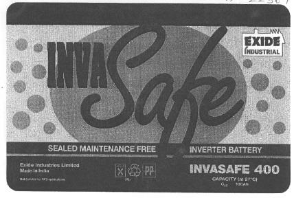 Exide Invasafe 400 Device mark 2236991 Trademark