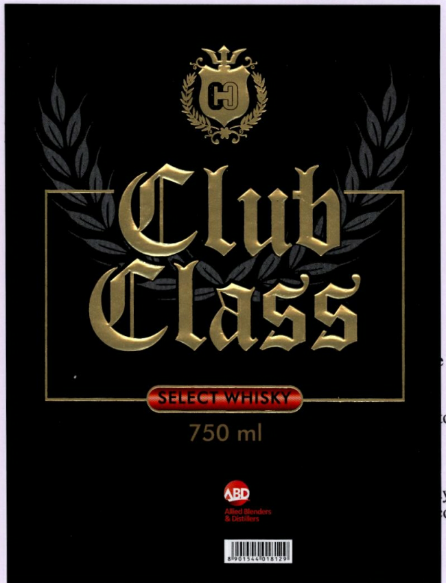 Club Class Select Whisky Device mark 1871858 Trademark