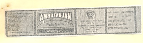 Amrutanjan, Pain Balm(device) Device mark 854171 Trademark