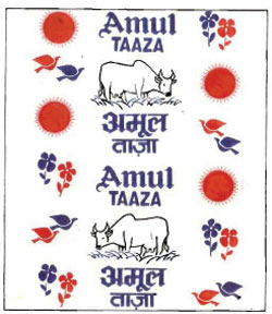 Amul Taaza Device mark 817124 Trademark