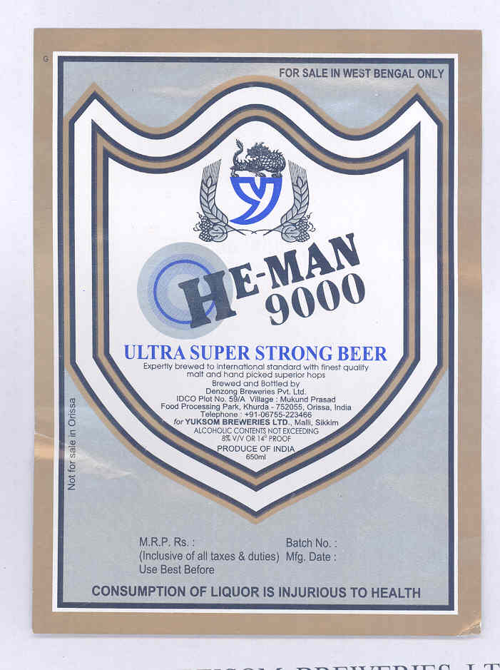 He-man 9000 (label) Device mark 1745384 Trademark