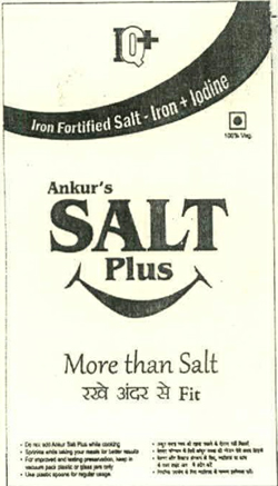 Ankur's Salt Plus Device mark 2445050 Trademark