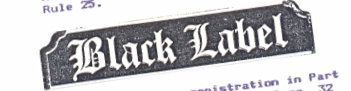 Black Label (label) Device mark 1161452 Trademark