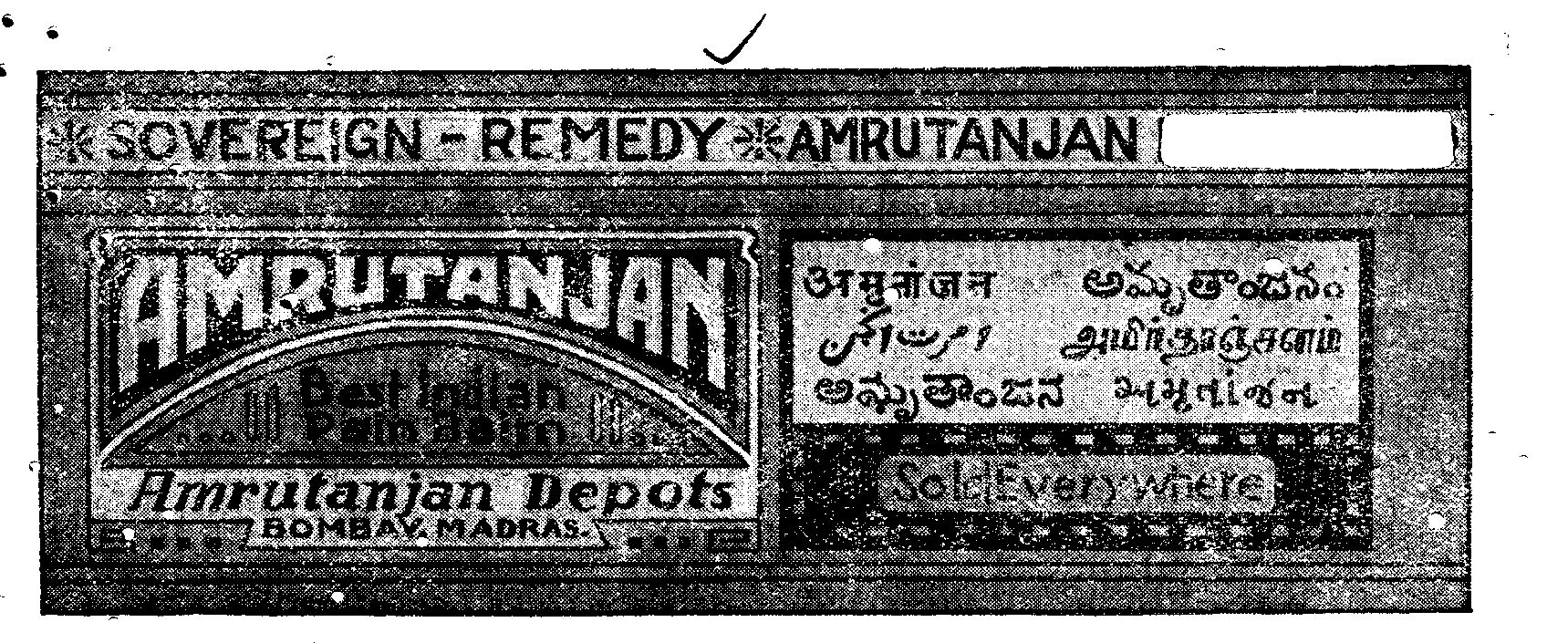Amrutanjan (label) Device mark 8905 Trademark