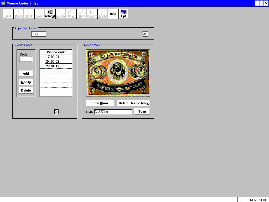 Diamond Device mark 6874 Trademark