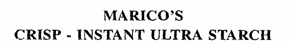 Marico's Crisp Instant Starch Device mark 570457 Trademark