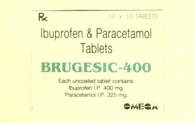 Brugesic-400 (label) Device mark 587212 Trademark