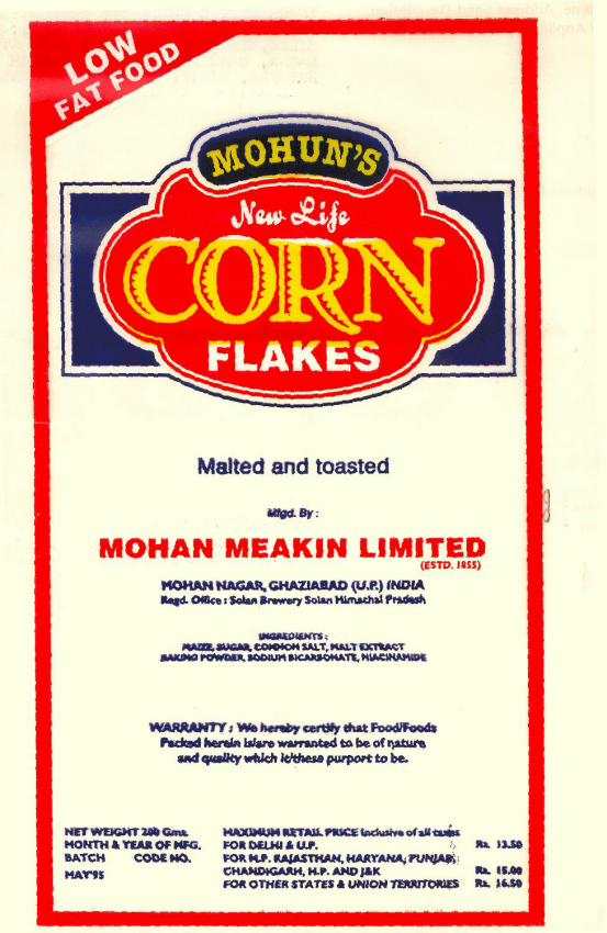 Mohun"s New Life Corn Flakes Device mark 692514 Trademark
