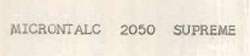 Microntalc 2050 Supreme Device mark 707269 Trademark