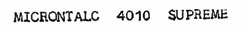 Microntalc 4010 Supreme Device mark 707275 Trademark