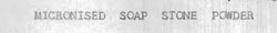 Micronised Soap Stone Powder Device mark 707200 Trademark