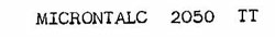 Microntalc 2050 Tt Device mark 707211 Trademark