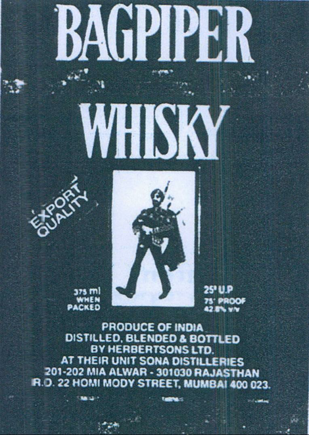 Bagpiper Whisky, Man (device) Device mark 885755 Trademark