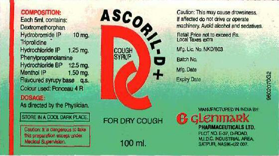 Ascoril-d+ Device mark 960556 Trademark