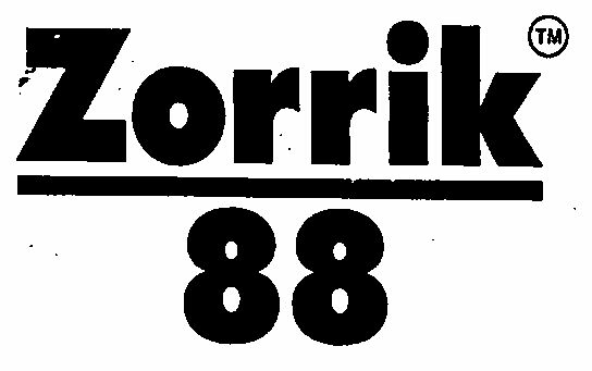 Zorrik 88 ( Label) Device mark 1427497 Trademark