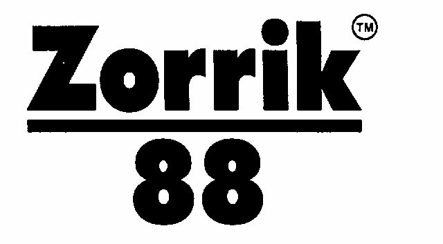 Zorrik 88 (label) Device mark 1427502 Trademark