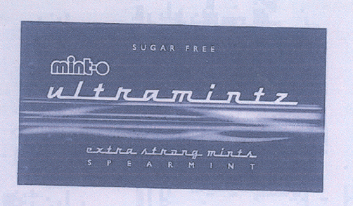 Mint-o Ultramintz (label) Device mark 1341838 Trademark