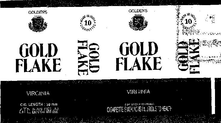 Gold Flake (label) [device] Device mark 1387061 Trademark