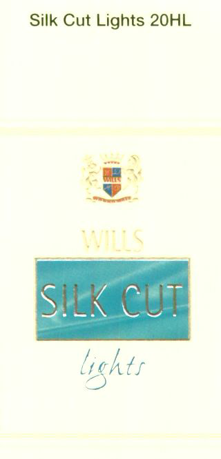 Wills Silk Cut Lights, Wills Shild De. (label) Device mark 1486635 Trademark