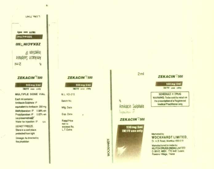 Zekacin 500 Tablet Cover Device mark 1075461 Trademark