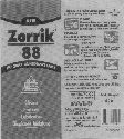New Zorrik 88 (label) Device mark 1471391 Trademark