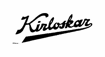 Kirloskar (special Form Writing) Device mark 1545787 Trademark