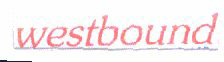 Westbound (letter Written In Special Form) Device mark 1471021 Trademark