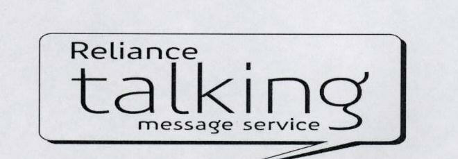 Reliance Talking Massage Service (label) Device mark 1500970 Trademark