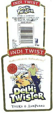 Indi Twist Delhi Twister Vodka & Aampanna (label) Device mark 1289114 Trademark